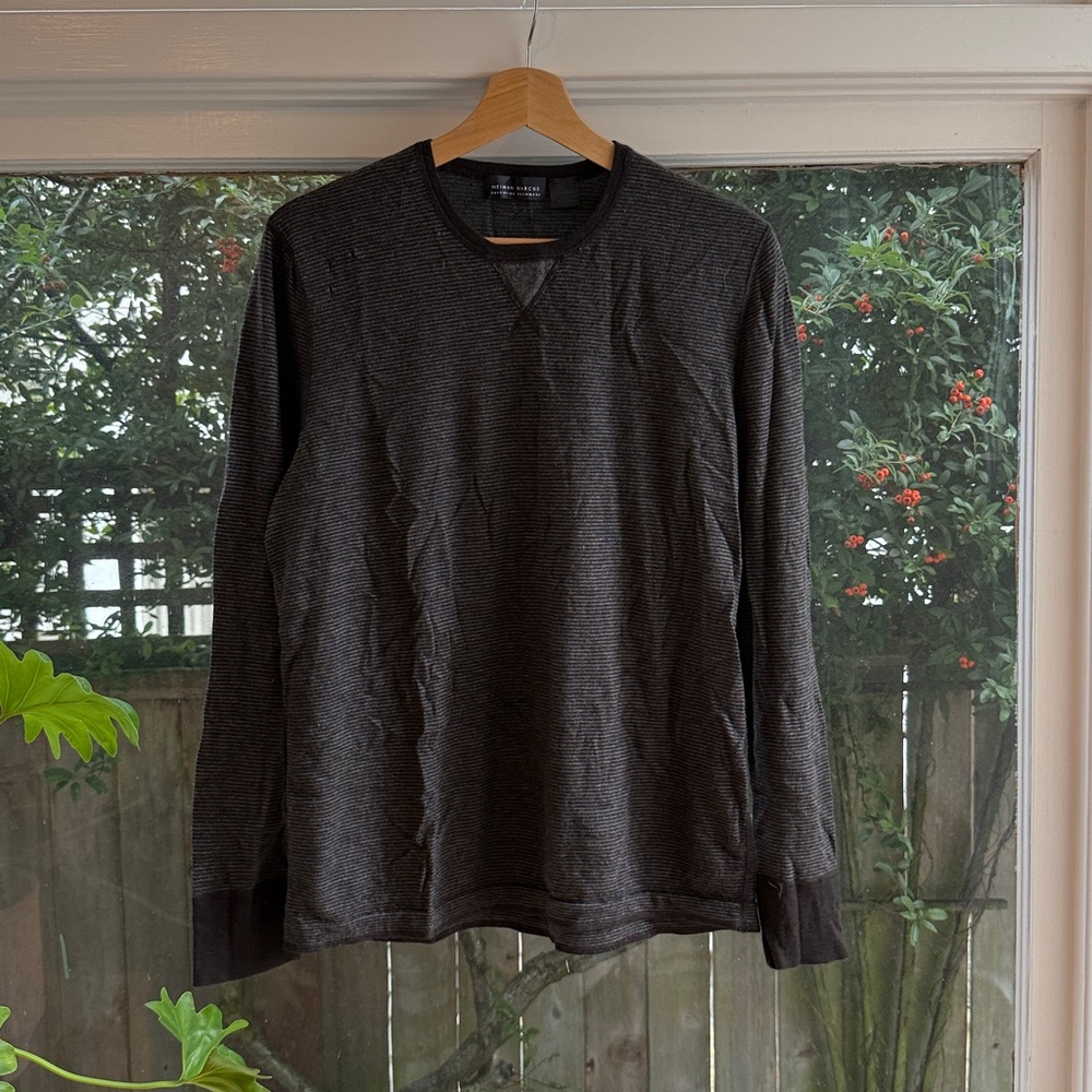 Black and Gray Striped T-Shirt